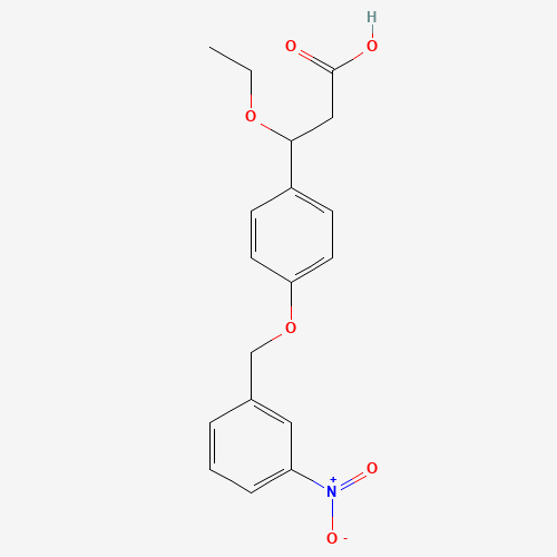 3-ethoxy-3-[4-[(3-nitrophenyl)methoxy]phenyl]propanoic acid (CAS: 1202575-21-0) - Related Chemical Product