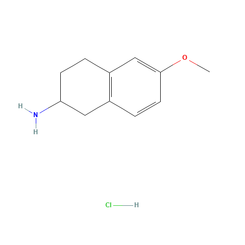 6-methoxy-1,2,3,4-tetrahydronaphthalen-2-amine;hydrochloride (CAS: 4003-88-7) - Chemical Structure and Molecular Formula 