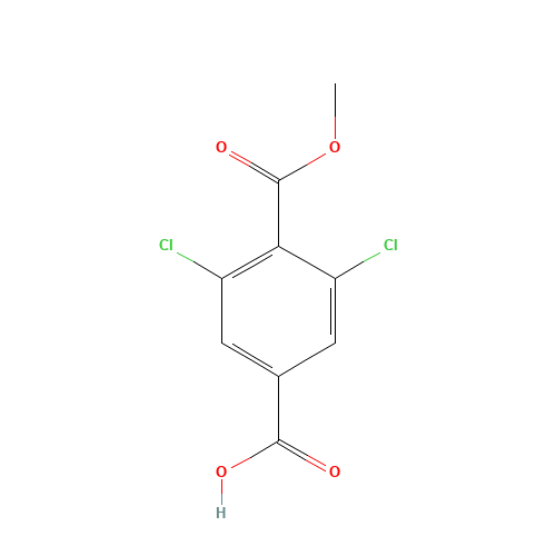 3,5-dichloro-4-methoxycarbonylbenzoic acid (CAS: 264272-64-2) - Chemical Structure and Molecular Formula 