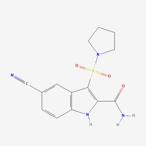 5-cyano-3-pyrrolidin-1-ylsulfonyl-1H-indole-2-carboxamide (CAS: 918495-23-5) - Related Chemical Product