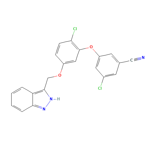 3-chloro-5-[2-chloro-5-(2H-indazol-3-ylmethoxy)phenoxy]benzonitrile (CAS: 920036-04-0) - Related Chemical Product