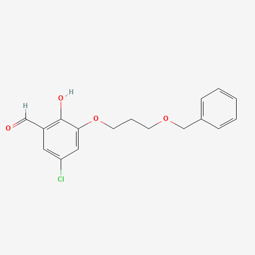 5-chloro-2-hydroxy-3-(3-phenylmethoxypropoxy)benzaldehyde (CAS: 1364686-66-7) - Related Chemical Product