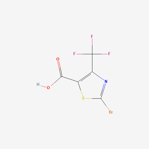 2-bromo-4-(trifluoromethyl)-1,3-thiazole-5-carboxylic acid (CAS: 162651-07-2) - Chemical Structure and Molecular Formula 