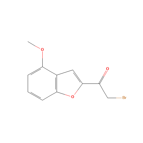 2-bromo-1-(4-methoxy-1-benzofuran-2-yl)ethanone (CAS: 310391-25-4) - Chemical Structure and Molecular Formula 