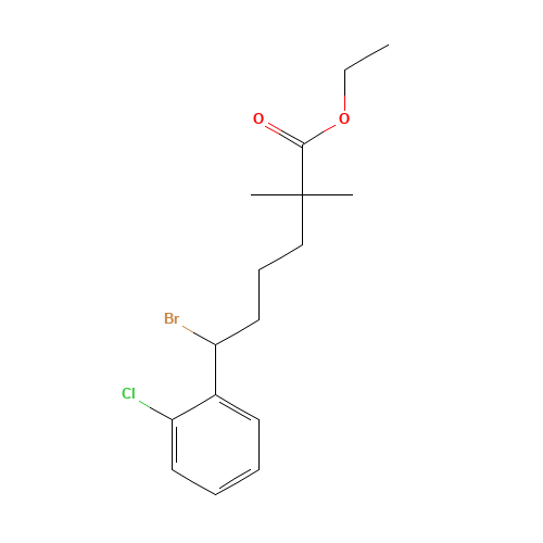 ethyl 6-bromo-6-(2-chlorophenyl)-2,2-dimethylhexanoate (CAS: 1373492-21-7) - Related Chemical Product