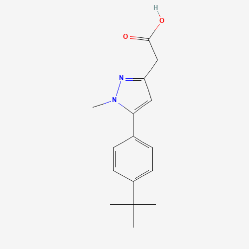 2-[5-(4-tert-butylphenyl)-1-methylpyrazol-3-yl]acetic acid (CAS: 852815-75-9) - Related Chemical Product
