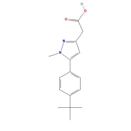 2-[5-(4-tert-butylphenyl)-1-methylpyrazol-3-yl]acetic acid (CAS: 852815-75-9) - Related Chemical Product