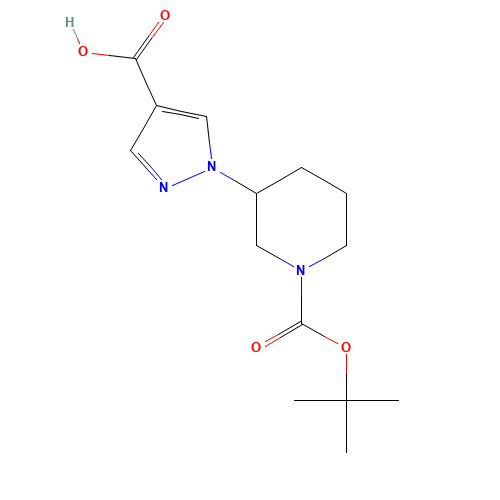 1-[1-[(2-methylpropan-2-yl)oxycarbonyl]piperidin-3-yl]pyrazole-4-carboxylic acid (CAS: 1422386-02-4) - Related Chemical Product