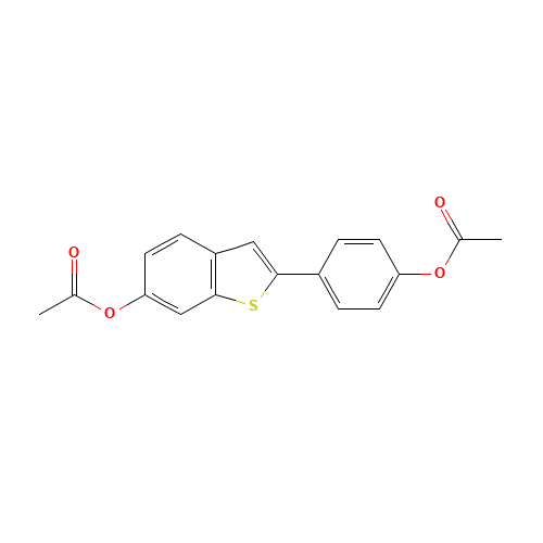[4-(6-acetyloxy-1-benzothiophen-2-yl)phenyl] acetate (CAS: 84449-63-8) - Related Chemical Product