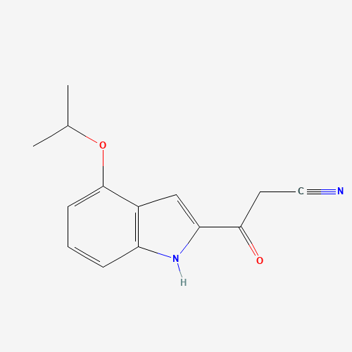 3-oxo-3-(4-propan-2-yloxy-1H-indol-2-yl)propanenitrile (CAS: 1265234-81-8) - Related Chemical Product