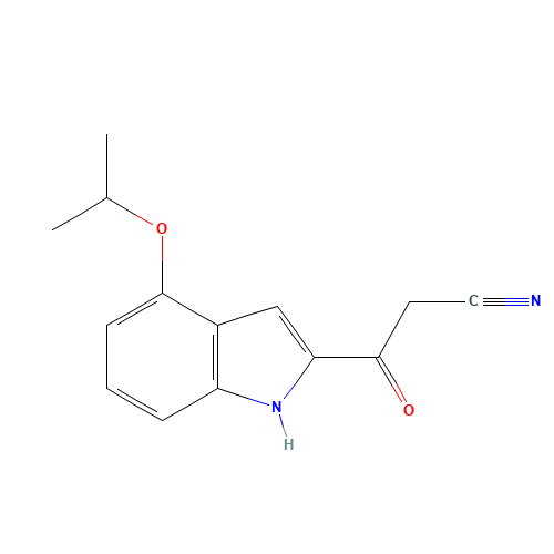 3-oxo-3-(4-propan-2-yloxy-1H-indol-2-yl)propanenitrile (CAS: 1265234-81-8) - Related Chemical Product
