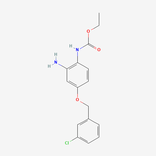 ethyl N-[2-amino-4-[(3-chlorophenyl)methoxy]phenyl]carbamate (CAS: 1043425-01-9) - Related Chemical Product
