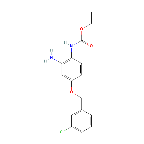 ethyl N-[2-amino-4-[(3-chlorophenyl)methoxy]phenyl]carbamate (CAS: 1043425-01-9) - Related Chemical Product