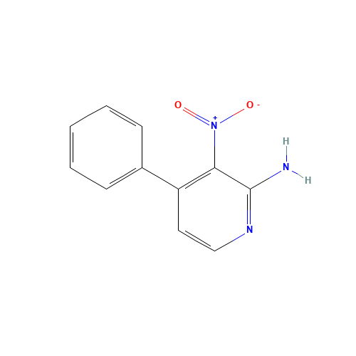 3-nitro-4-phenylpyridin-2-amine (CAS: 198017-57-1) - Chemical Structure and Molecular Formula 