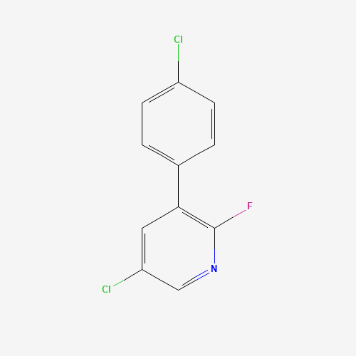 5-chloro-3-(4-chlorophenyl)-2-fluoropyridine (CAS: 1364677-73-5) - Chemical Structure and Molecular Formula 