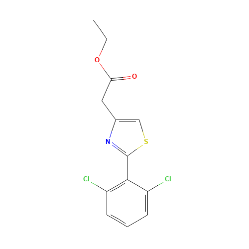 ethyl 2-[2-(2,6-dichlorophenyl)-1,3-thiazol-4-yl]acetate (CAS: 78764-57-5) - Related Chemical Product