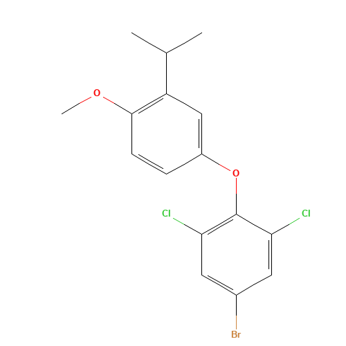 5-bromo-1,3-dichloro-2-(4-methoxy-3-propan-2-ylphenoxy)benzene (CAS: 525575-58-0) - Related Chemical Product