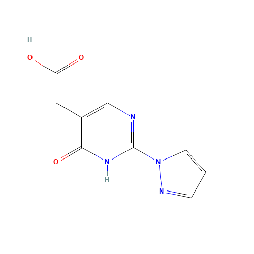 2-(6-oxo-2-pyrazol-1-yl-1H-pyrimidin-5-yl)acetic acid (CAS: 1343461-30-2) - Related Chemical Product