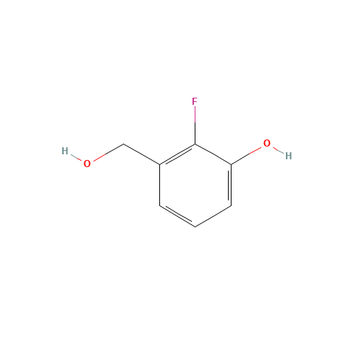 2-fluoro-3-(hydroxymethyl)phenol (CAS: 960001-66-5) - Chemical Structure and Molecular Formula 
