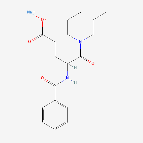 sodium;4-benzamido-5-(dipropylamino)-5-oxopentanoate (CAS: 99247-33-3) - Chemical Structure and Molecular Formula 
