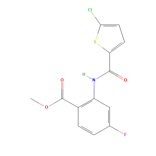 methyl 2-[(5-chlorothiophene-2-carbonyl)amino]-4-fluorobenzoate (CAS: 929214-59-5) - Related Chemical Product