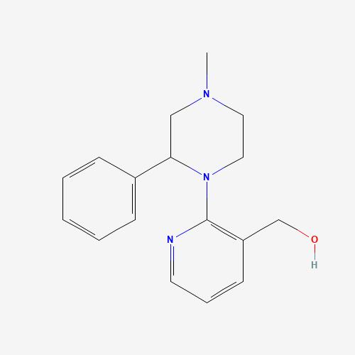 [2-(4-methyl-2-phenylpiperazin-1-yl)pyridin-3-yl]methanol (CAS: 337376-18-8) - Chemical Structure and Molecular Formula 