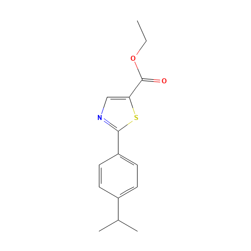 ethyl 2-(4-propan-2-ylphenyl)-1,3-thiazole-5-carboxylate (CAS: 886369-39-7) - Related Chemical Product