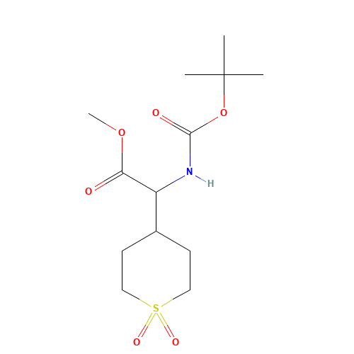 methyl 2-(1,1-dioxothian-4-yl)-2-[(2-methylpropan-2-yl)oxycarbonylamino]acetate (CAS: 1219371-51-3) - Related Chemical Product