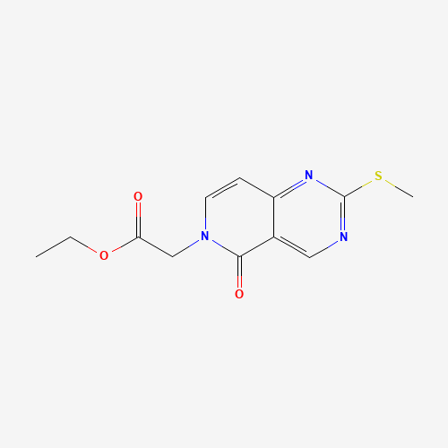 ethyl 2-(2-methylsulfanyl-5-oxopyrido[4,3-d]pyrimidin-6-yl)acetate (CAS: 902575-97-7) - Chemical Structure and Molecular Formula 