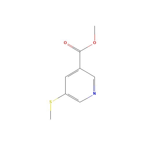 methyl 5-methylsulfanylpyridine-3-carboxylate (CAS: 74470-43-2) - Chemical Structure and Molecular Formula 