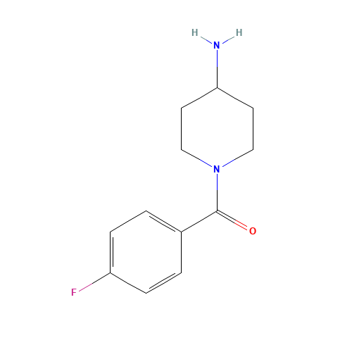 (4-aminopiperidin-1-yl)-(4-fluorophenyl)methanone (CAS: 739339-41-4) - Chemical Structure and Molecular Formula 