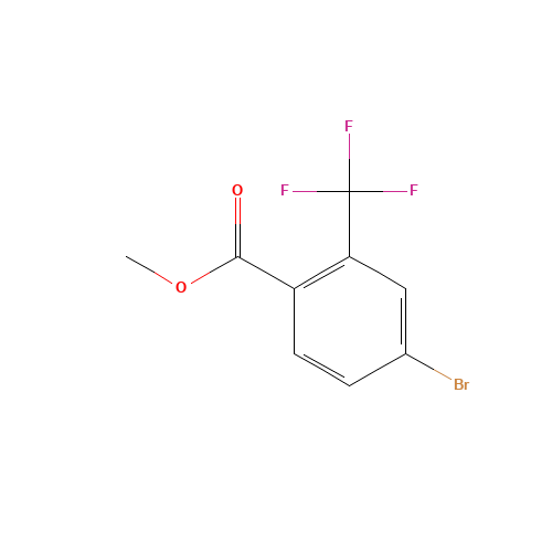 methyl 4-bromo-2-(trifluoromethyl)benzoate (CAS: 957207-58-8) - Chemical Structure and Molecular Formula 