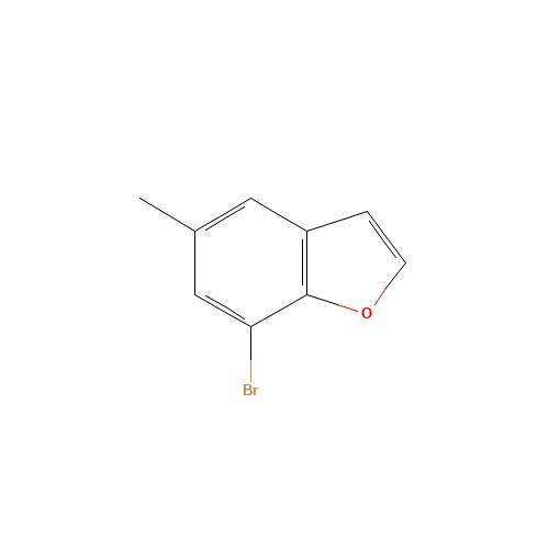 7-bromo-5-methyl-1-benzofuran (CAS: 35700-48-2) - Chemical Structure and Molecular Formula 