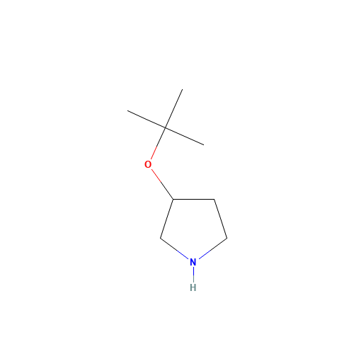 3-[(2-methylpropan-2-yl)oxy]pyrrolidine (CAS: 1247110-73-1) - Chemical Structure and Molecular Formula 