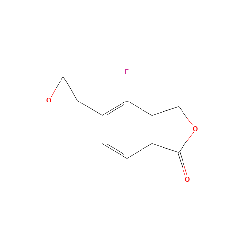 4-fluoro-5-(oxiran-2-yl)-3H-2-benzofuran-1-one (CAS: 1255208-30-0) - Chemical Structure and Molecular Formula 