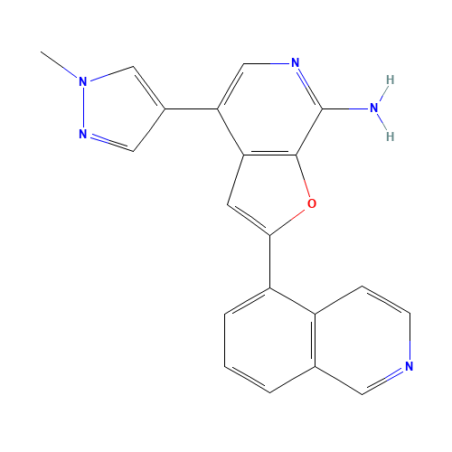 2-isoquinolin-5-yl-4-(1-methylpyrazol-4-yl)furo[2,3-c]pyridin-7-amine (CAS: 1326709-28-7) - Related Chemical Product