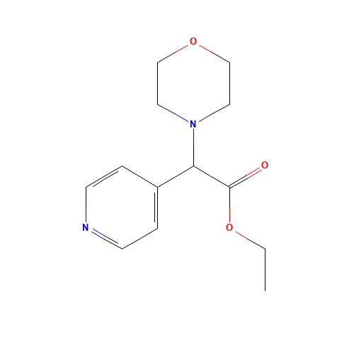 ethyl 2-morpholin-4-yl-2-pyridin-4-ylacetate (CAS: 1229620-66-9) - Chemical Structure and Molecular Formula 