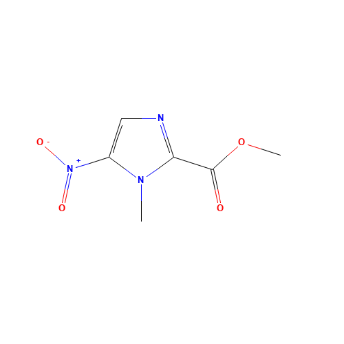 methyl 1-methyl-5-nitroimidazole-2-carboxylate (CAS: 1563-98-0) - Chemical Structure and Molecular Formula 