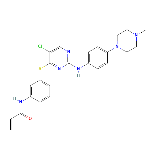 N-[3-[5-chloro-2-[4-(4-methylpiperazin-1-yl)anilino]pyrimidin-4-yl]sulfanylphenyl]prop-2-enamide (CAS: 1214265-57-2) - Related Chemical Product