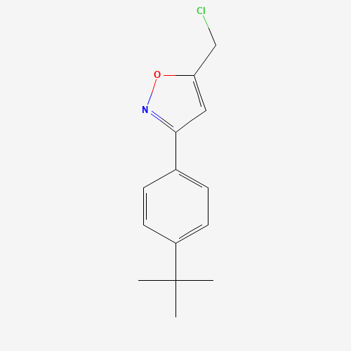 3-(4-tert-butylphenyl)-5-(chloromethyl)-1,2-oxazole (CAS: 1105063-52-2) - Chemical Structure and Molecular Formula 