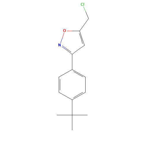 3-(4-tert-butylphenyl)-5-(chloromethyl)-1,2-oxazole (CAS: 1105063-52-2) - Related Chemical Product