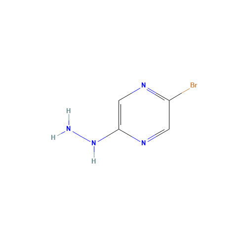 (5-bromopyrazin-2-yl)hydrazine (CAS: 1001050-24-3) - Chemical Structure and Molecular Formula 