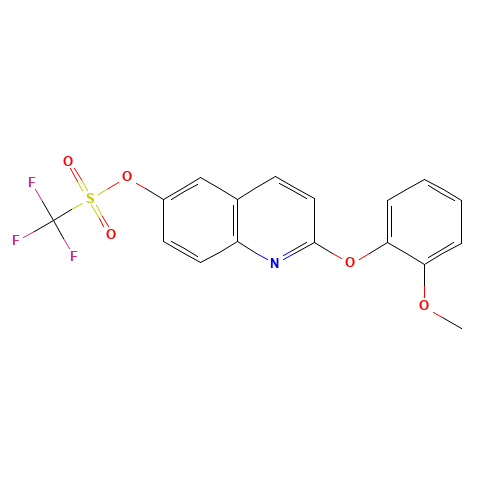 [2-(2-methoxyphenoxy)quinolin-6-yl] trifluoromethanesulfonate (CAS: 623147-09-1) - Chemical Structure and Molecular Formula 