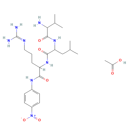 acetic acid;2-[(2-amino-3-methylbutanoyl)amino]-N-[5-(diaminomethylideneamino)-1-(4-nitroanilino)-1-oxopentan-2-yl]-4-methylpentanamide (CAS: 117961-23-6) - Related Chemical Product