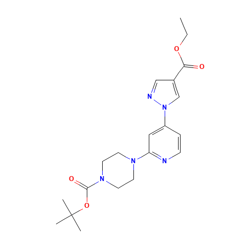 tert-butyl 4-[4-(4-ethoxycarbonylpyrazol-1-yl)pyridin-2-yl]piperazine-1-carboxylate (CAS: 1429309-49-8) - Related Chemical Product