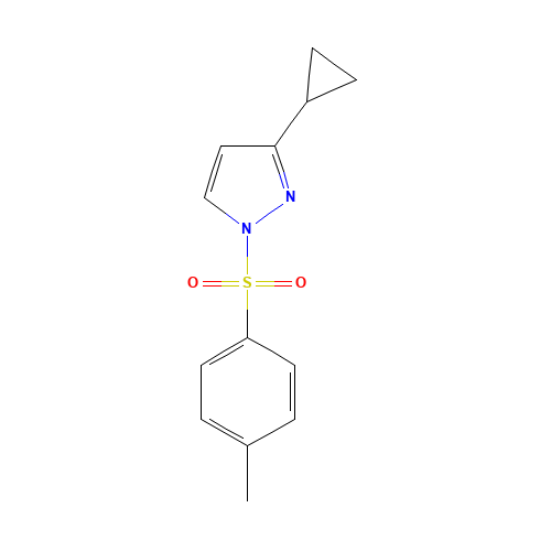 3-cyclopropyl-1-(4-methylphenyl)sulfonylpyrazole (CAS: 956206-00-1) - Chemical Structure and Molecular Formula 