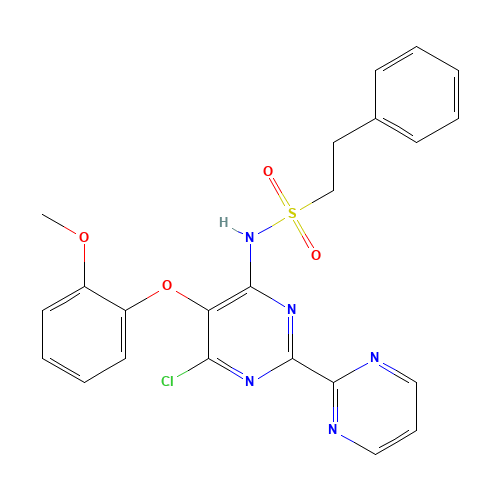 N-[6-chloro-5-(2-methoxyphenoxy)-2-pyrimidin-2-ylpyrimidin-4-yl]-2-phenylethanesulfonamide (CAS: 218601-21-9) - Related Chemical Product