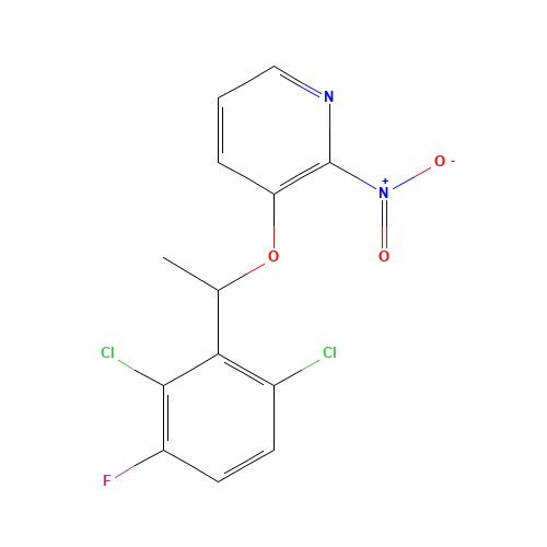 3-[1-(2,6-dichloro-3-fluorophenyl)ethoxy]-2-nitropyridine (CAS: 756521-08-1) - Related Chemical Product
