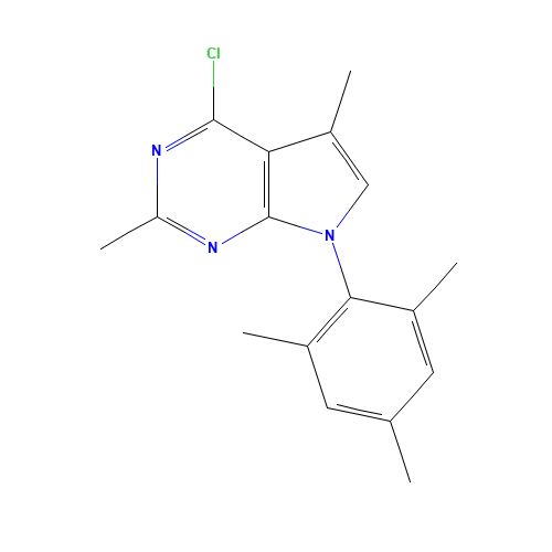 4-chloro-2,5-dimethyl-7-(2,4,6-trimethylphenyl)pyrrolo[2,3-d]pyrimidine (CAS: 157286-81-2) - Related Chemical Product
