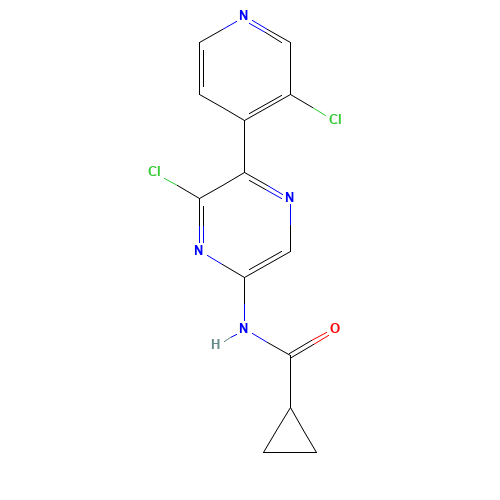 N-[6-chloro-5-(3-chloropyridin-4-yl)pyrazin-2-yl]cyclopropanecarboxamide (CAS: 925678-46-2) - Related Chemical Product
